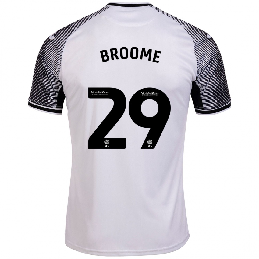 Gyermek Nathan Broome #29 Fehér Hazai Jersey 2023/24 Mez Póló Ing