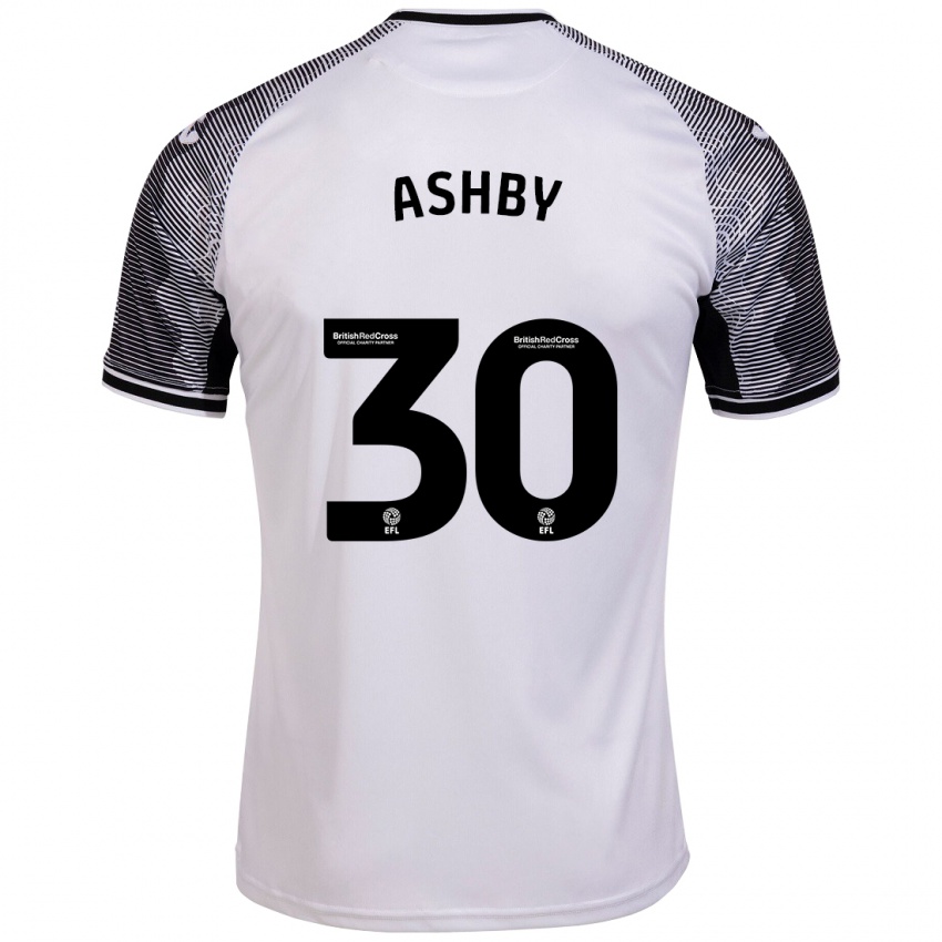 Gyermek Harrison Ashby #30 Fehér Hazai Jersey 2023/24 Mez Póló Ing