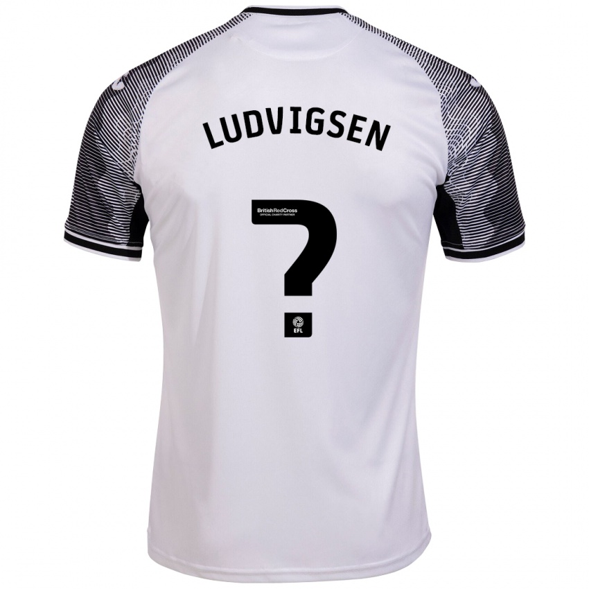 Gyermek Kai Ludvigsen #0 Fehér Hazai Jersey 2023/24 Mez Póló Ing