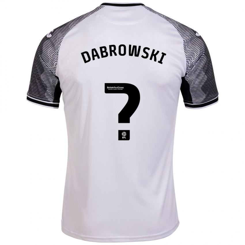 Gyermek Sebastian Dabrowski #0 Fehér Hazai Jersey 2023/24 Mez Póló Ing