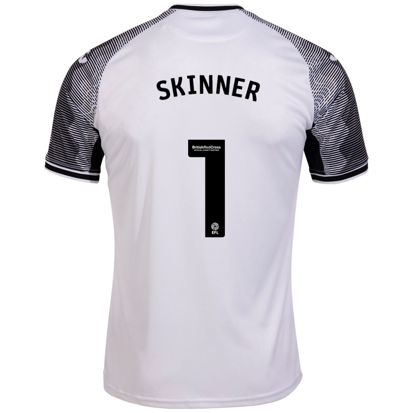 Gyermek Claire Skinner #1 Fehér Hazai Jersey 2023/24 Mez Póló Ing