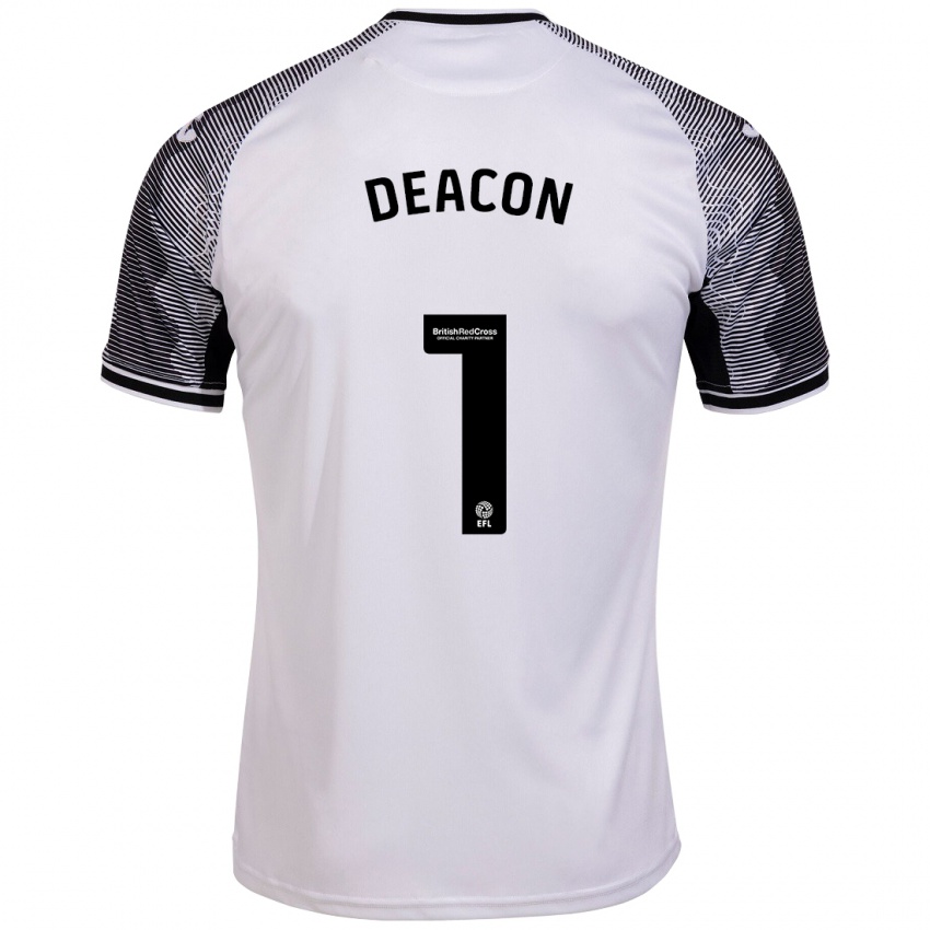 Gyermek Chelsea Deacon #1 Fehér Hazai Jersey 2023/24 Mez Póló Ing