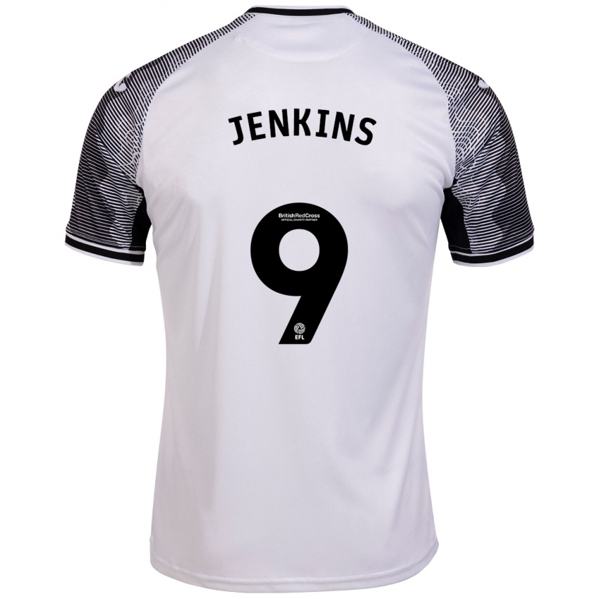 Gyermek Nieve Jenkins #9 Fehér Hazai Jersey 2023/24 Mez Póló Ing