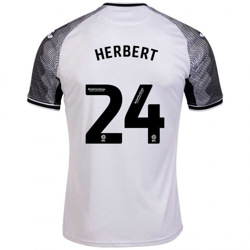 Gyermek Chelsea Herbert #24 Fehér Hazai Jersey 2023/24 Mez Póló Ing