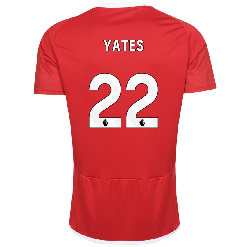 Gyermek Ryan Yates #22 Piros Hazai Jersey 2023/24 Mez Póló Ing