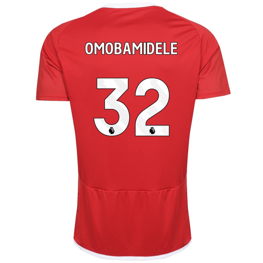 Gyermek Andrew Omobamidele #32 Piros Hazai Jersey 2023/24 Mez Póló Ing