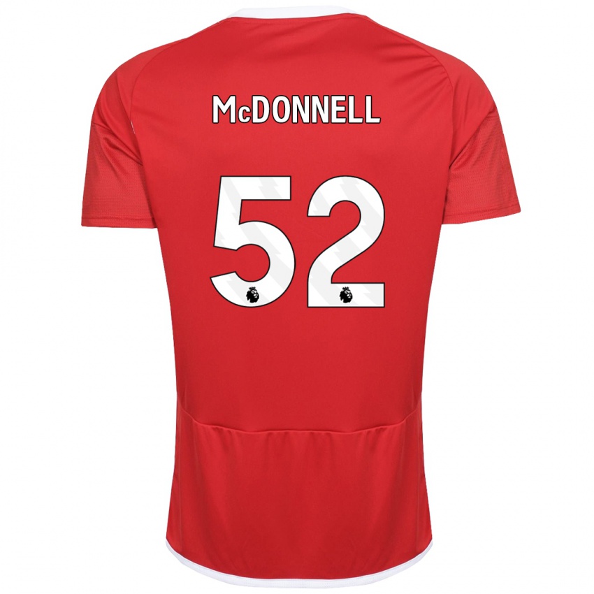 Gyermek Jamie Mcdonnell #52 Piros Hazai Jersey 2023/24 Mez Póló Ing