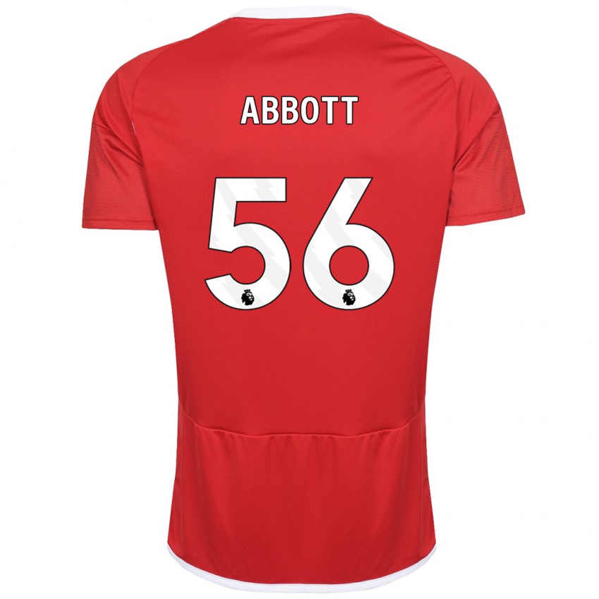 Gyermek Zach Abbott #56 Piros Hazai Jersey 2023/24 Mez Póló Ing