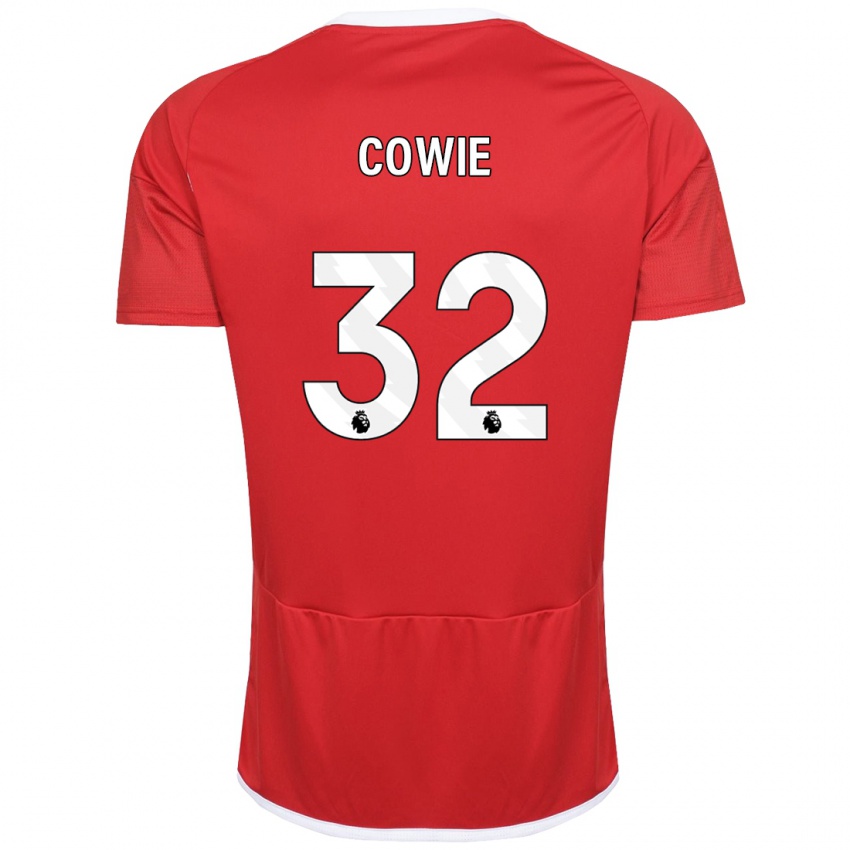 Gyermek Abi Cowie #32 Piros Hazai Jersey 2023/24 Mez Póló Ing