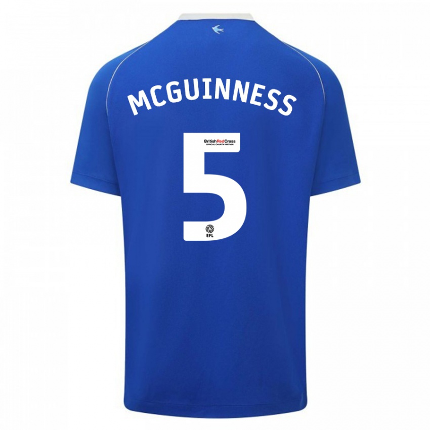 Gyermek Mark Mcguinness #5 Kék Hazai Jersey 2023/24 Mez Póló Ing