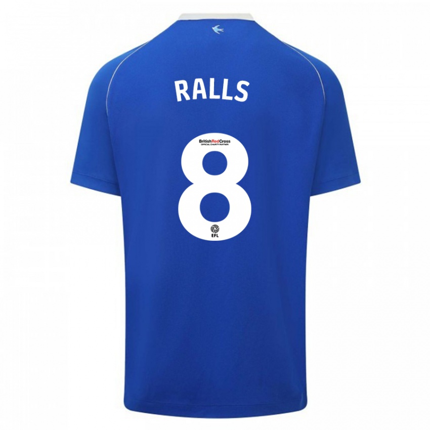 Gyermek Joe Ralls #8 Kék Hazai Jersey 2023/24 Mez Póló Ing