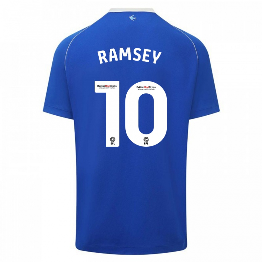 Gyermek Aaron Ramsey #10 Kék Hazai Jersey 2023/24 Mez Póló Ing