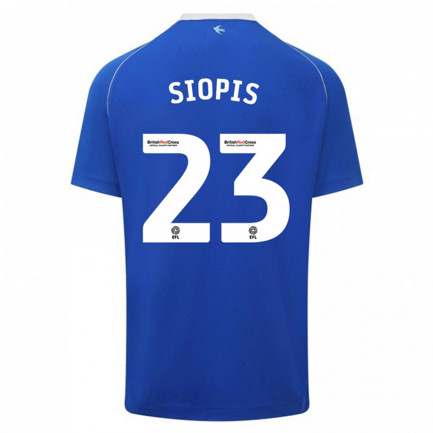 Gyermek Manolis Siopis #23 Kék Hazai Jersey 2023/24 Mez Póló Ing