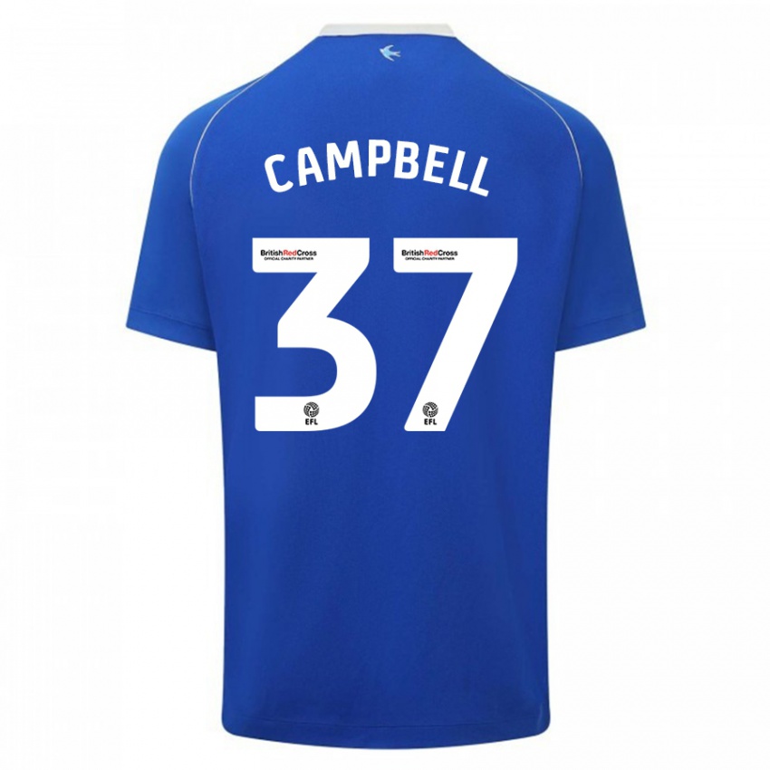 Gyermek Vontae Daley-Campbell #37 Kék Hazai Jersey 2023/24 Mez Póló Ing