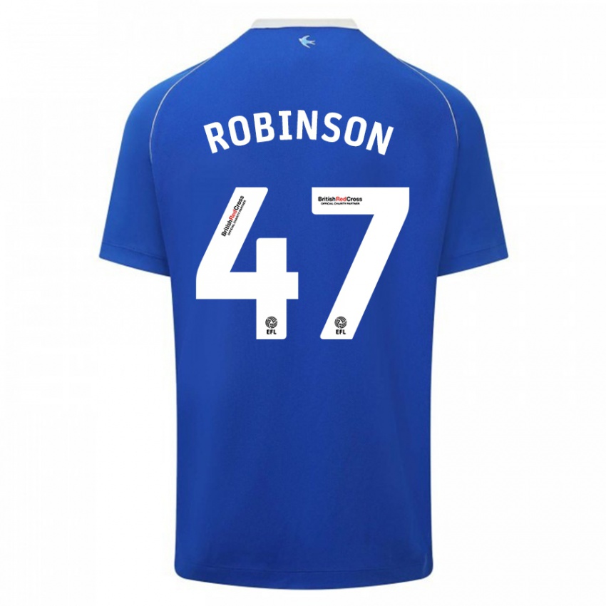 Gyermek Callum Robinson #47 Kék Hazai Jersey 2023/24 Mez Póló Ing