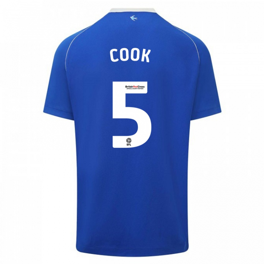 Gyermek Freddie Cook #5 Kék Hazai Jersey 2023/24 Mez Póló Ing