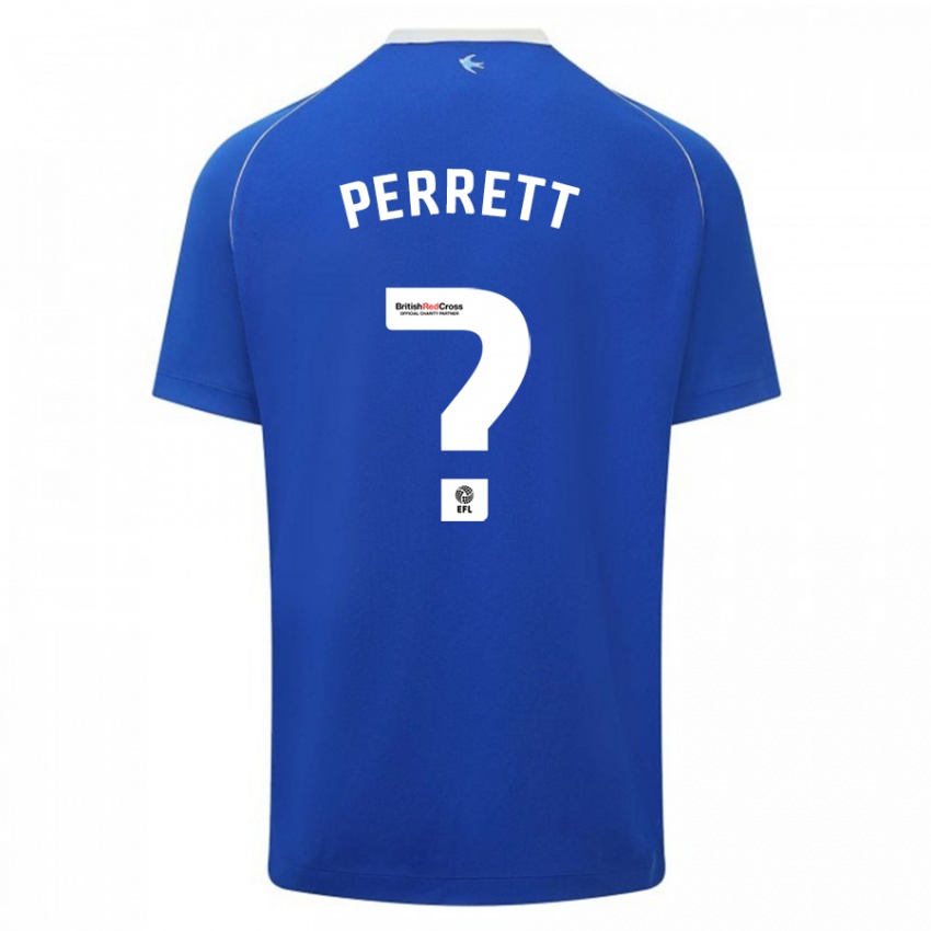 Gyermek Troy Perrett #0 Kék Hazai Jersey 2023/24 Mez Póló Ing