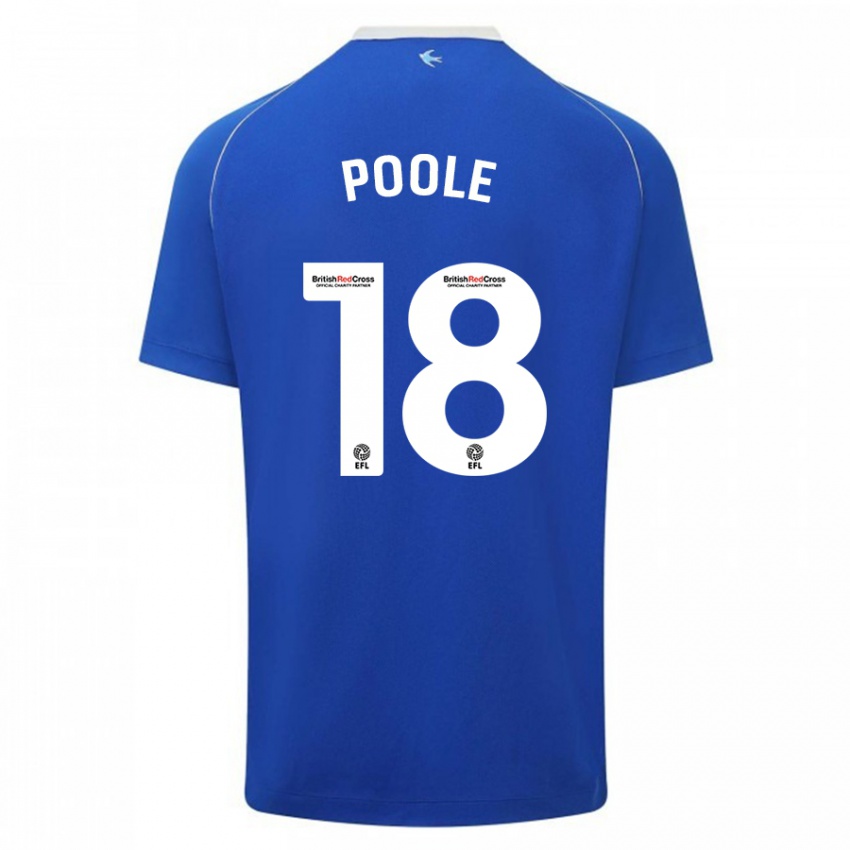 Gyermek Phoebie Poole #18 Kék Hazai Jersey 2023/24 Mez Póló Ing