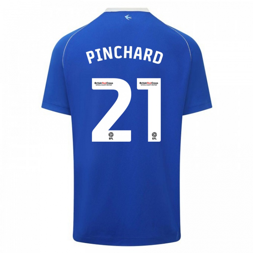 Gyermek Cerys Pinchard #21 Kék Hazai Jersey 2023/24 Mez Póló Ing