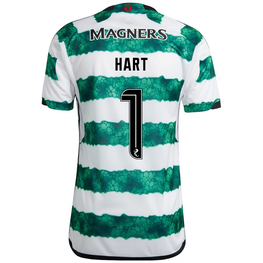 Gyermek Joe Hart #1 Zöld Hazai Jersey 2023/24 Mez Póló Ing