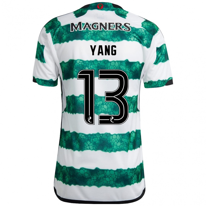 Gyermek Hyun-Jun Yang #13 Zöld Hazai Jersey 2023/24 Mez Póló Ing