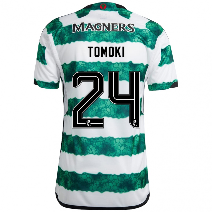 Gyermek Tomoki Iwata #24 Zöld Hazai Jersey 2023/24 Mez Póló Ing