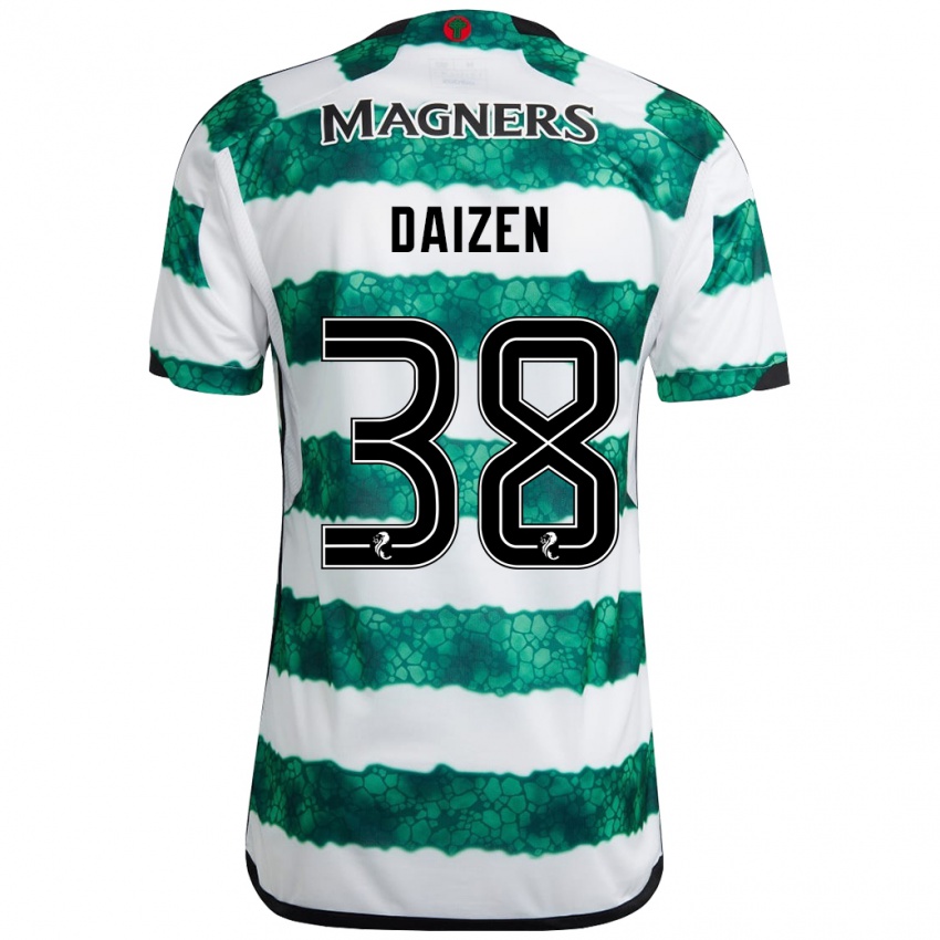 Gyermek Daizen Maeda #38 Zöld Hazai Jersey 2023/24 Mez Póló Ing