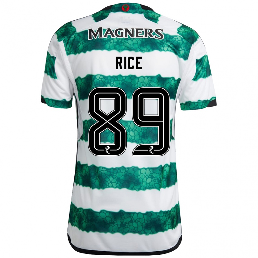 Gyermek Aidan Rice #89 Zöld Hazai Jersey 2023/24 Mez Póló Ing