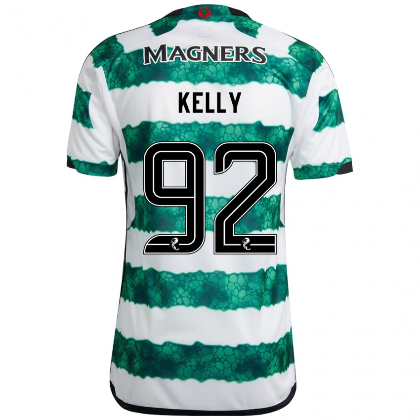 Gyermek Daniel Kelly #92 Zöld Hazai Jersey 2023/24 Mez Póló Ing