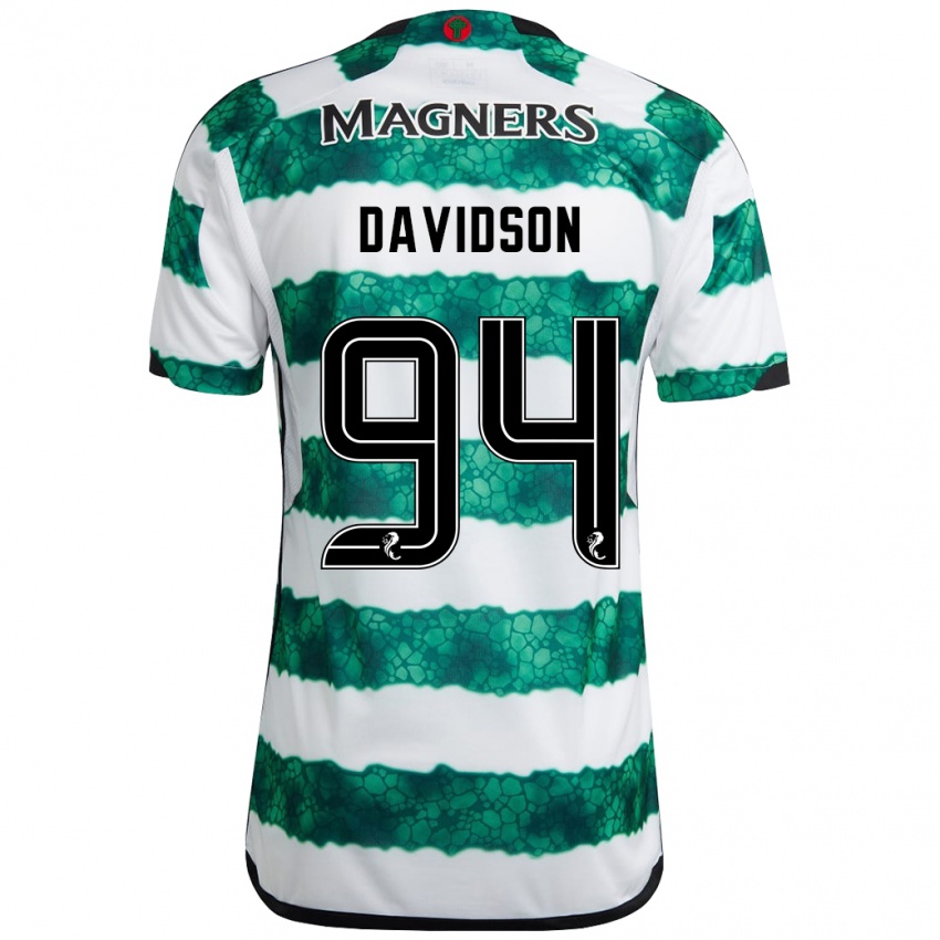 Gyermek Alasdair Davidson #94 Zöld Hazai Jersey 2023/24 Mez Póló Ing