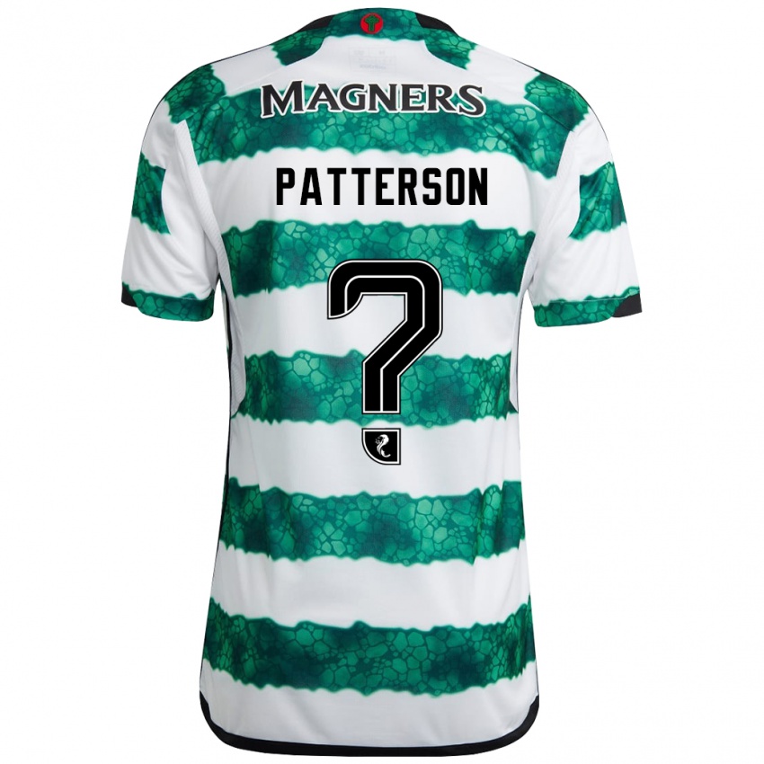 Gyermek Cameron Patterson #0 Zöld Hazai Jersey 2023/24 Mez Póló Ing