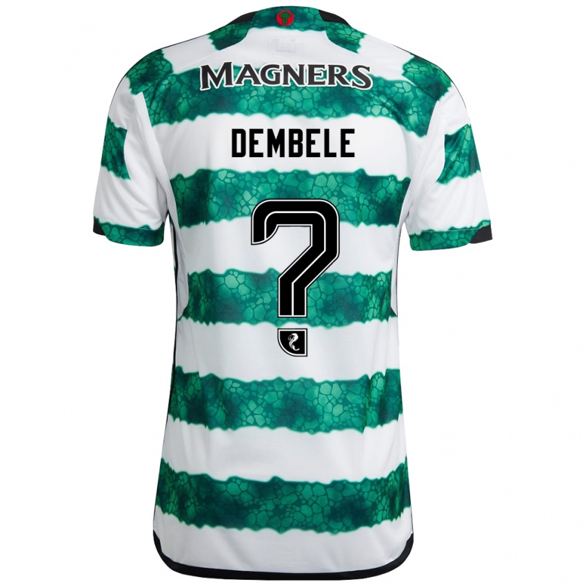 Gyermek Hassan Dembele #0 Zöld Hazai Jersey 2023/24 Mez Póló Ing