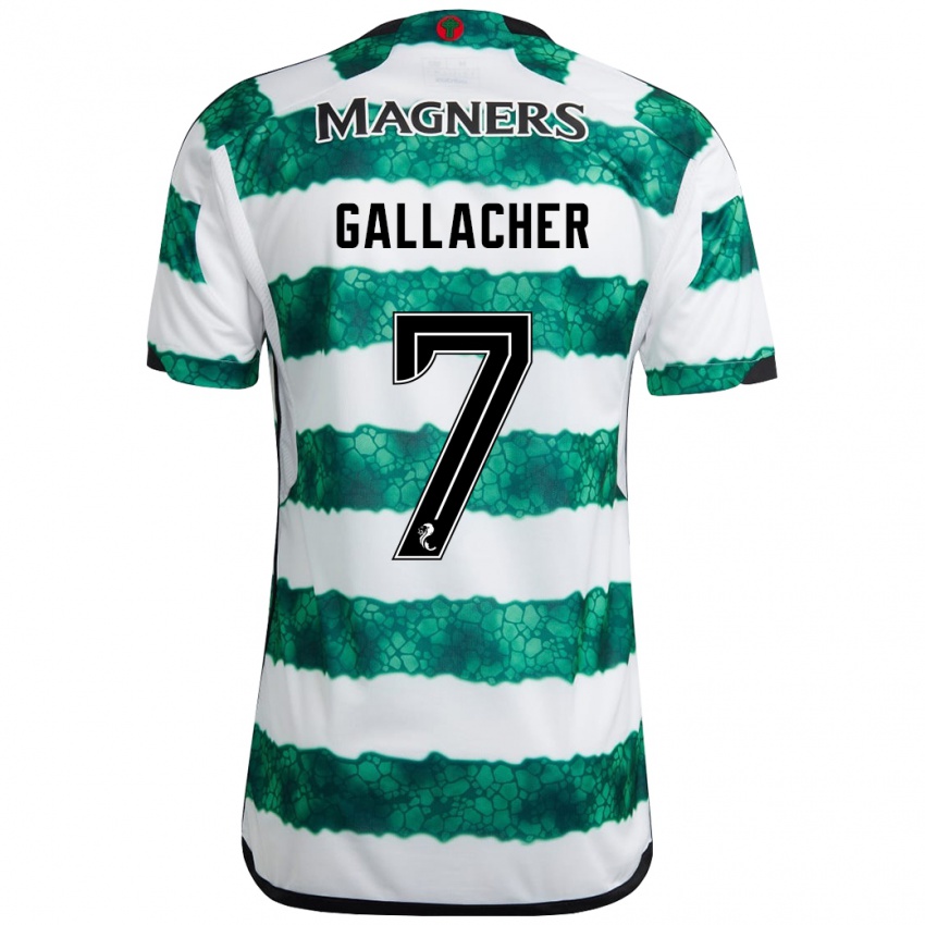 Gyermek Amy Gallacher #7 Zöld Hazai Jersey 2023/24 Mez Póló Ing