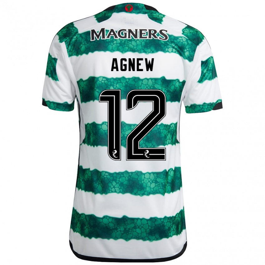 Gyermek Murphy Agnew #12 Zöld Hazai Jersey 2023/24 Mez Póló Ing