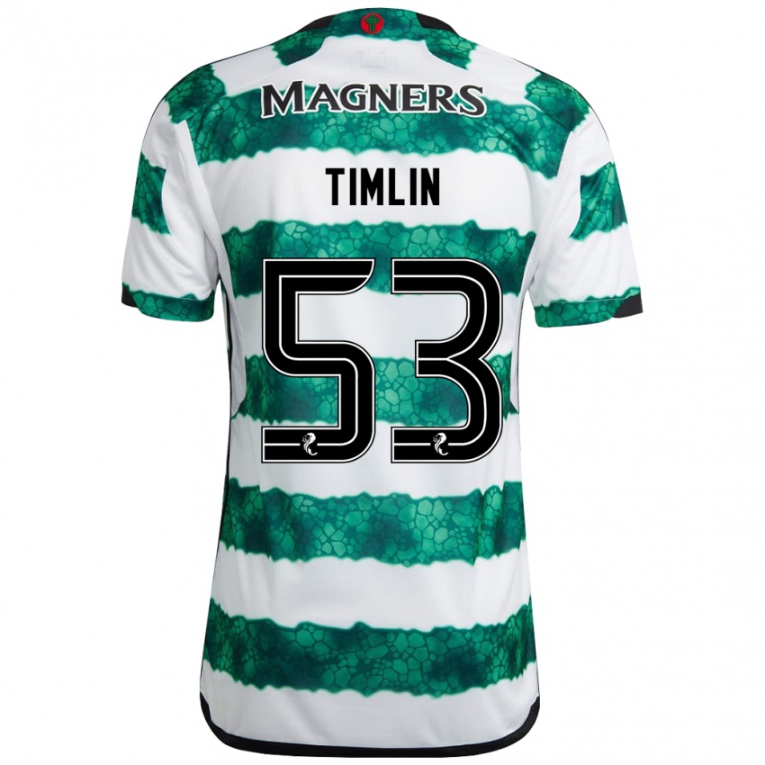 Gyermek Sophie Timlin #53 Zöld Hazai Jersey 2023/24 Mez Póló Ing