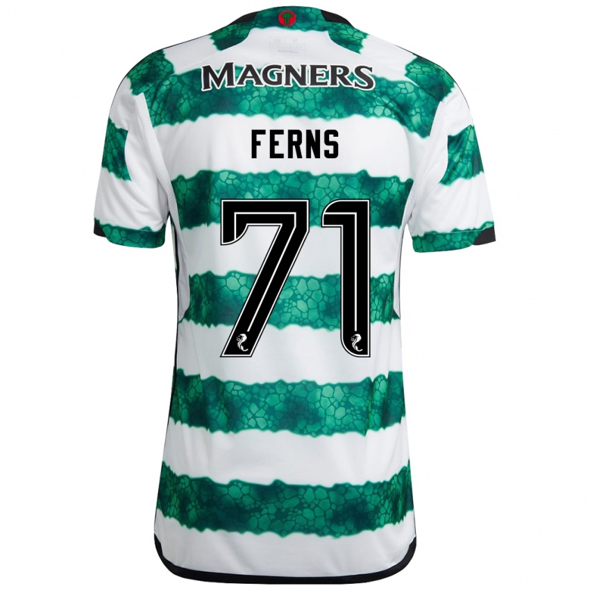 Gyermek Abbie Ferns #71 Zöld Hazai Jersey 2023/24 Mez Póló Ing