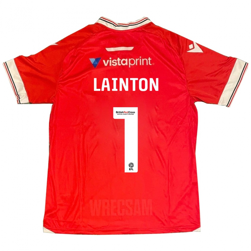 Gyermek Rob Lainton #1 Piros Hazai Jersey 2023/24 Mez Póló Ing