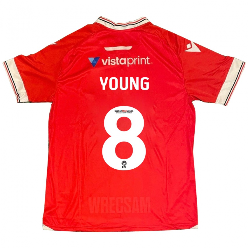 Gyermek Luke Young #8 Piros Hazai Jersey 2023/24 Mez Póló Ing