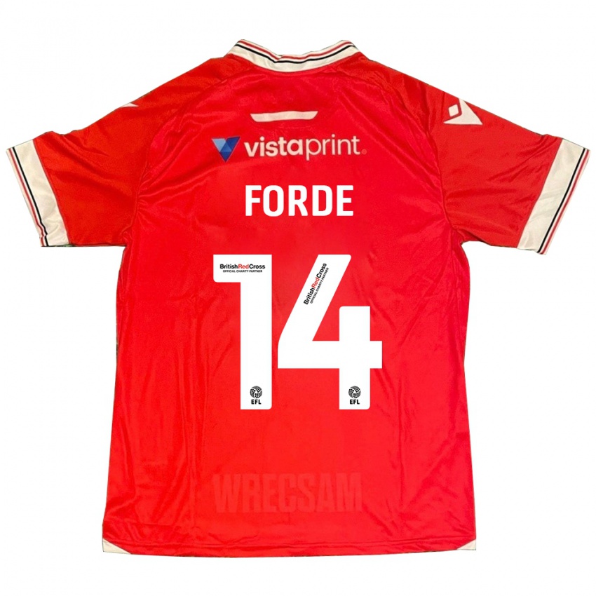 Gyermek Anthony Forde #14 Piros Hazai Jersey 2023/24 Mez Póló Ing