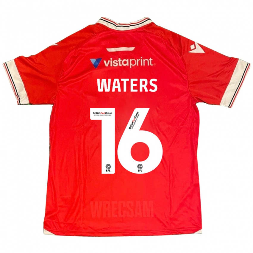 Gyermek Billy Waters #16 Piros Hazai Jersey 2023/24 Mez Póló Ing