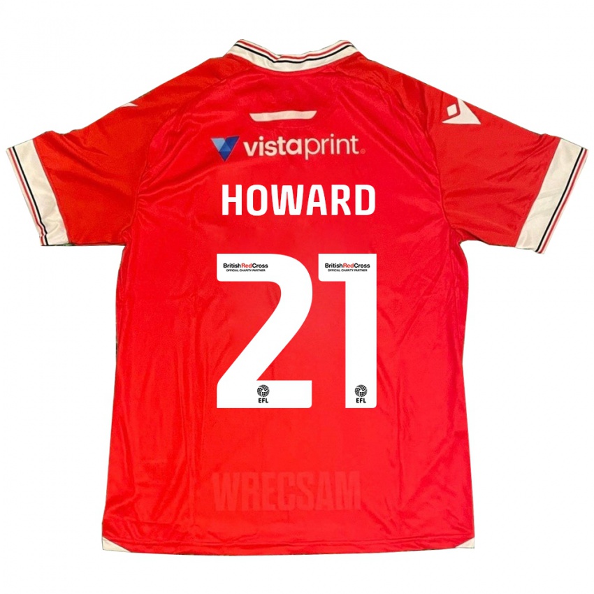 Gyermek Mark Howard #21 Piros Hazai Jersey 2023/24 Mez Póló Ing