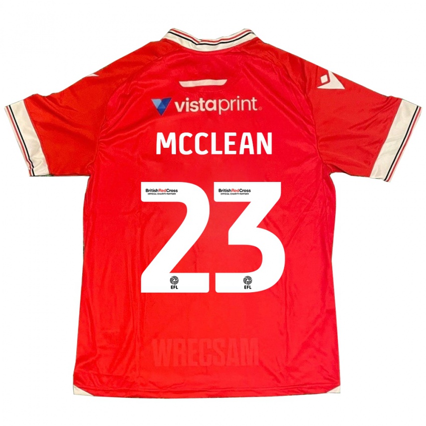 Gyermek James Mcclean #23 Piros Hazai Jersey 2023/24 Mez Póló Ing