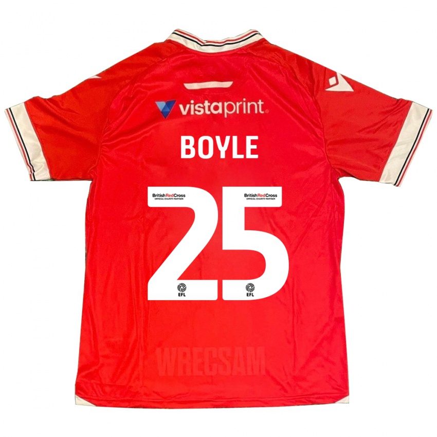 Gyermek Will Boyle #25 Piros Hazai Jersey 2023/24 Mez Póló Ing