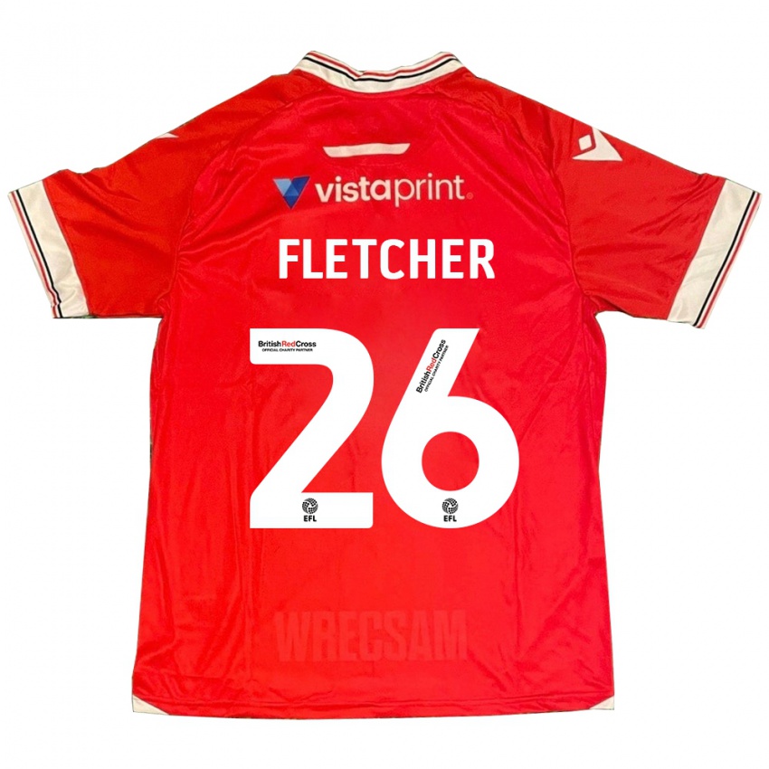 Gyermek Steven Fletcher #26 Piros Hazai Jersey 2023/24 Mez Póló Ing