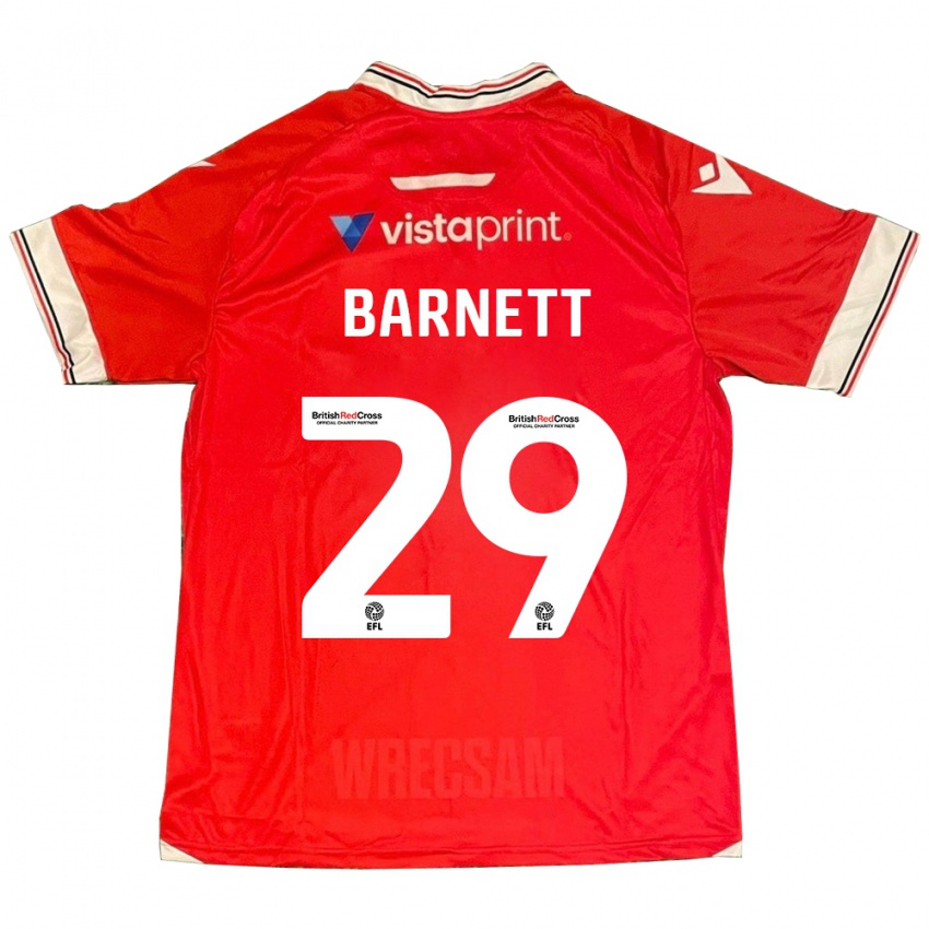 Gyermek Ryan Barnett #29 Piros Hazai Jersey 2023/24 Mez Póló Ing