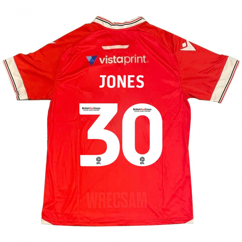 Gyermek James Jones #30 Piros Hazai Jersey 2023/24 Mez Póló Ing