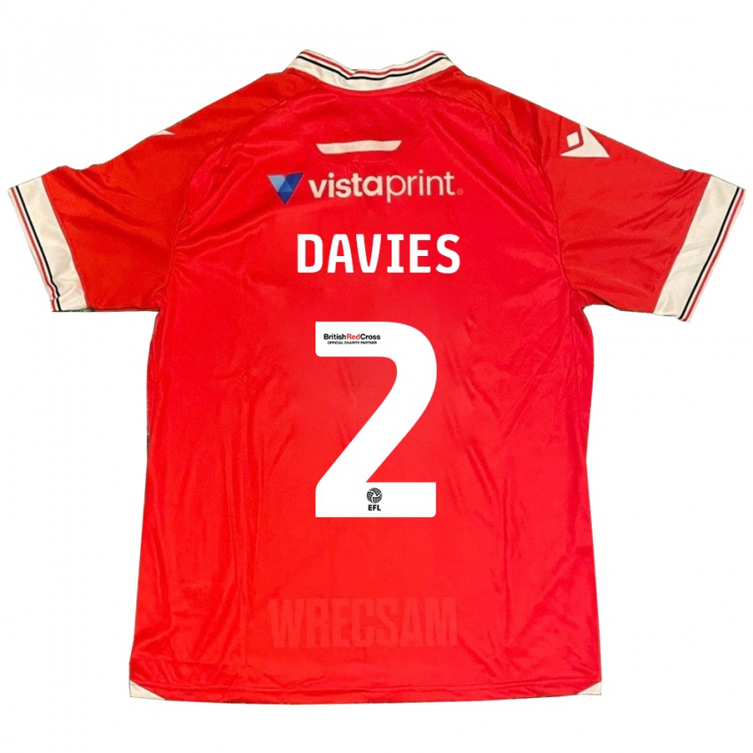 Gyermek Phoebe Davies #2 Piros Hazai Jersey 2023/24 Mez Póló Ing