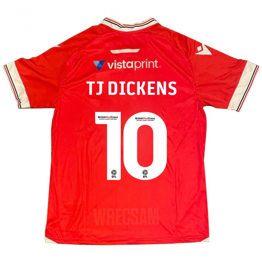 Gyermek Tonicha Tj Dickens #10 Piros Hazai Jersey 2023/24 Mez Póló Ing