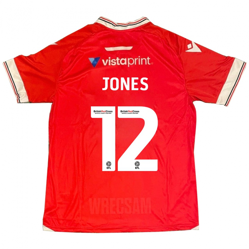 Gyermek Carra Jones #12 Piros Hazai Jersey 2023/24 Mez Póló Ing