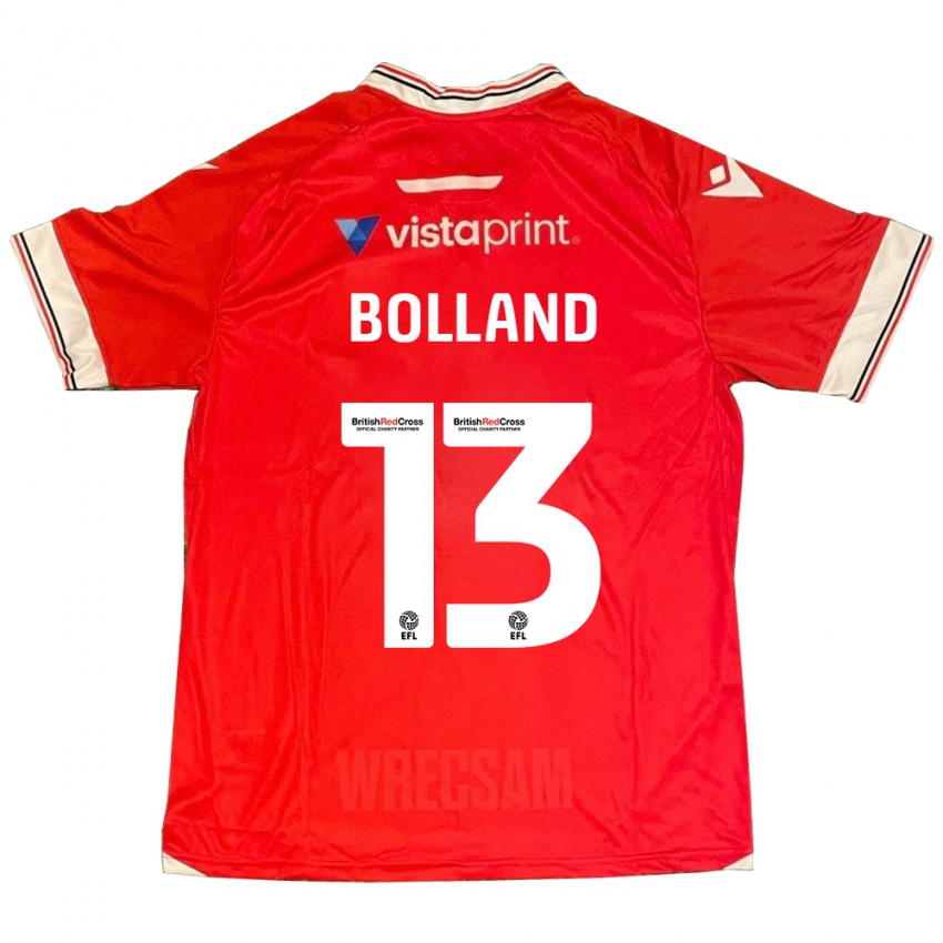 Gyermek Charlotte Bolland #13 Piros Hazai Jersey 2023/24 Mez Póló Ing